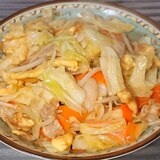 あっさり味、キャベツと野菜の麩チャンプルー